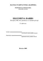 Paraugs 'PSL tēmu plānošanas un izstrādes principi. Eksāmena darbs', 1.