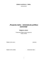 Diplomdarbs 'Piespiedu darbs – kriminālsodu politikas sastāvdaļa', 1.