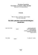 Referāts 'Sociālie pabalsti maznodrošinātajiem skolēniem', 1.