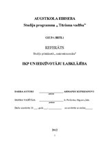 Referāts 'Iekšzemes kopprodukts un iedzīvotāju labklājība', 1.