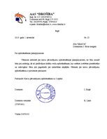 Paraugs 'Divu firmu sarakste - dokumentu paraugi', 1.