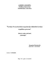 Referāts 'Latvijas Transatlantiskās organizācijas līdzdalība Latvijas ārpolitikas procesos', 1.