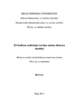Referāts 'Eiropas Savienības budžeta realizācija Latvijas muitas dienesta darbībā', 1.