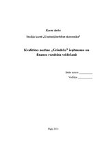Referāts 'Kvalitātes nozīme "Grindeks" ieņēmumu un finanšu rezultāta veidošanā', 1.