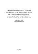 Konspekts 'Normatīvo aktu jaunrade', 1.