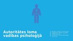 Prezentācija 'Autoritātes loma vadības psiholoģijā', 1.