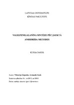 Referāts 'Valilfenilalanīna sintēze pēc jauktā anhidrīda metodes', 1.