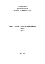 Eseja 'Women Characters in the Novels by the Brontë Sisters', 1.