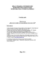 Konspekts 'Taktiskie mediji un interneta aktīvisms', 1.