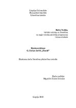 Eseja 'Eksistenciālisms Gunta Zariņa darbā "Slazds"', 1.