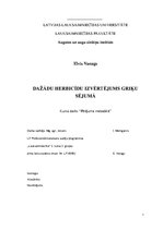 Referāts 'Dažādu herbicīdu izvērtējums griķu sējumā', 1.