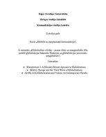 Eseja 'Globalizētais cilvēks - jaunas elites un marginalizēto tēls', 1.