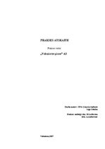 Prakses atskaite 'Prakse a/s "Valmieras piens"', 1.