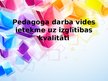 Prezentācija 'Pedagoga darba vides ietekme uz izglītības kvalitāti', 1.