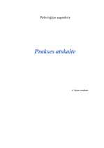 Prakses atskaite 'Prakses atskaite psiholoģijā', 1.