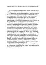 Eseja 'Adults Have much to Learn from the Younger Generation', 1.