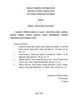 Konspekts 'Politikas analīzes trešais posms – alternatīvas izvēle', 1.