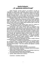 Konspekts 'A.Rubenis "19.gadsimta kultūra Eiropā"', 1.