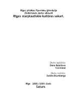 Referāts 'Rīgas starptautiskie kultūras sakari', 1.