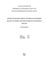 Diplomdarbs 'Skolēnu ar smagiem garīgās attīstības traucējumiem negatīvo uzvedības izpausmju ', 1.