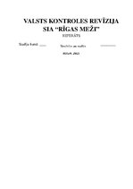 Referāts 'Valsts kontroles revīzija SIA "Rīgas meži"', 1.