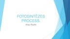 Prezentācija 'Fotosintēzes process', 1.