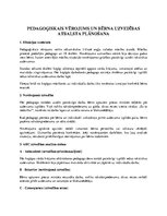 Konspekts 'Pedagoģiskais vērojums un bērna uzvedības atbalsta plānošana', 1.