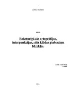 Referāts 'Raksturīgākās ortogrāfijas, interpunkcijas, stila kļūdas plašsaziņas līdzekļos', 1.