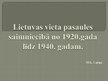 Prezentācija 'Lietuvas vieta pasaules saimniecībā no 1920.-1940. gadam', 1.