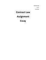 Eseja 'Contract Law Assignment Essay', 1.