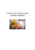 Konspekts 'Literatūras terminu vārdnīca', 1.