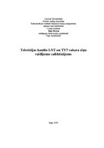 Referāts 'Televīzijas kanālu LNT un TV3 vakara ziņu raidījumu salīdzinājums', 1.