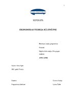 Referāts 'Ekonomikas teorija kā zinātne', 1.