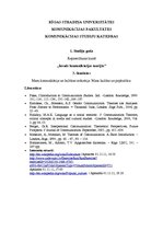 Konspekts 'Ievads komunikāciju teorijās, trešais seminārs', 1.