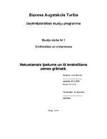 Referāts 'Nekustamais īpašums un tā ierakstīšana Zemesgrāmatā', 1.