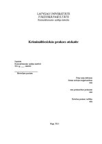 Prakses atskaite 'Krimināltiesiskās prakses atskaite', 1.