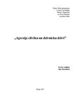 Referāts 'Agresija cilvēku un dzīvnieku pasaulē', 1.