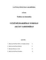 Referāts 'Uzņēmējdarbības formas. Akciju sabiedrības', 1.