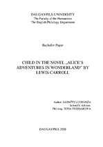 Diplomdarbs 'Child in the Novel "Alice’s Adventures in Wonderland" by Lewis Carroll', 1.