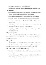 Diplomdarbs 'Child in the Novel "Alice’s Adventures in Wonderland" by Lewis Carroll', 10.