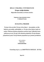 Konspekts 'Pircēju rīcības modelis', 1.