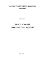 Konspekts 'Starptautiskās tirdzniecības tiesības', 1.