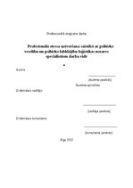 Diplomdarbs 'Profesionālā stresa uztveršana saistībā ar psihisko veselību un psihisko labklāj', 1.