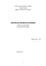 Referāts 'Tekstīlijas viesnīcas interjerā', 1.