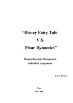 Eseja 'Disney Fairy Tale V.S.Pixar Dynamics', 1.