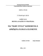 Paraugs 'SIA "Baby Style" komerciālā aprēķina pamata elementi', 1.