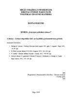 Konspekts 'Latvijas Republikas iekšpolitika un ārpolitika parlamentārisma periodā', 1.