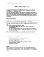 Konspekts 'Children's Rights', 1.