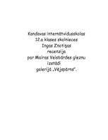 Eseja 'Recenzijapar Mairas Veisbārdes gleznu izstādigalerijā "Vējspārns"', 1.