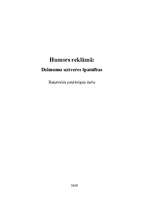 Referāts 'Humors reklāmā: dzimumu uztveres īpatnības', 1.